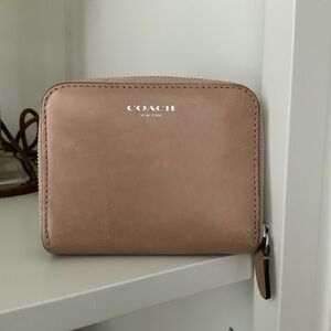 Authentic COACH Tan Leather Wallet  - Small Capacity